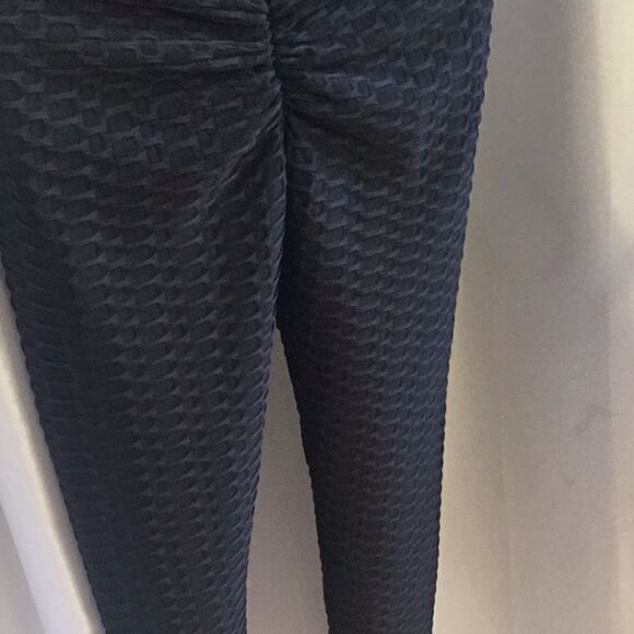 SHEIN NWOT athletic pants in a black waffle pattern in small - Picture 8 of 10